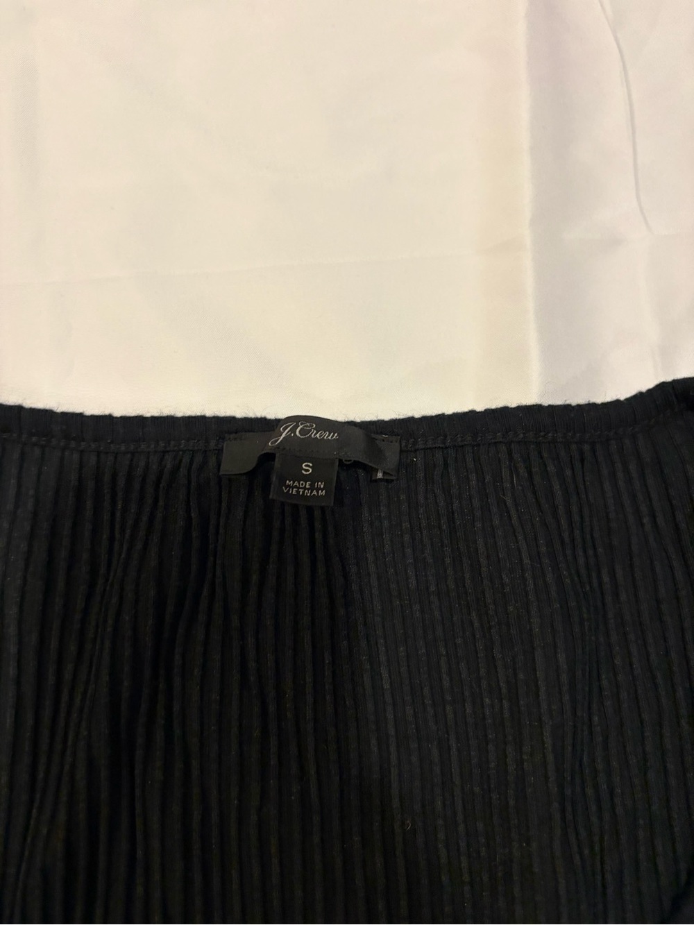 J. Crew Black Ribbed Short Sleeve Scoop Henley - Picture 2 of 2
